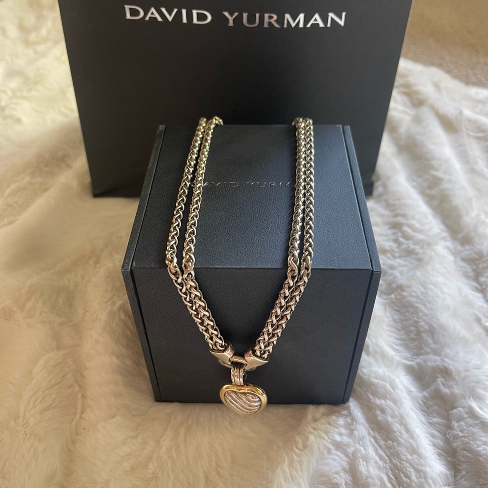 Gorgeous two piece David Yurman set.  Necklace and removable heart charm.